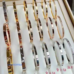 Topkwaliteit luxe ontwerpers armband autobanden dames bedelarmband 925 sterling zilver verguld 18k goud smalle plaat brede vier met originele doos