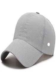 Nwt ll utomhus baseball hattar yogalynor boll kepsar duk liten hål fritid andningsmode solhatt för sport cap strapback ha3130008