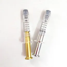 1ml Luer Lock Luer Testa Siringa di vetro Iniettore di vetro per olio concentrato Vaporizzatore Olio denso Carrelli Strumento di riempimento