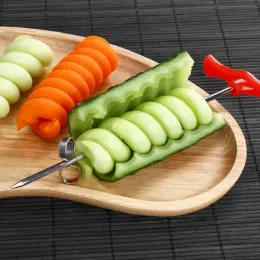 Potato Spiral Cutter Manual Roller Slicer Radish Carving Tool Kök Tillbehör Twist Shredder Grater Cooking Fruit Tools BJ