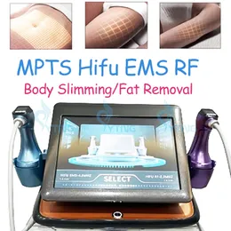 12D Hifu MPTS Hifu-Maschine mit 2 Griffen, Körperformung, Konturierung, Armfettentfernung, Cellulite-Reduktion