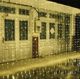 Hela 10m x 5m 1600Led Outdoor Home Juldekorativ Xmas String Fairy Curtain Strip Garlands Party Lights For Wedding Dec238S7219934