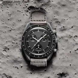 Produtos de aço Moonswatch Quarz Chronograph Mens Womens Watch Mission To Mercury Nylon Luxury Watch James Montre de Luxe Mastro de edição limitada WJ1F