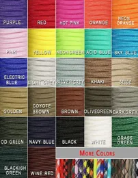 100 stóp 550 Paracord Parachute Cord Smycz Mil Spec typ III 7 Strand Core8401199