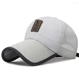 Berretti da baseball Berretto da baseball a rete intera traspirante a tesa estesa Parasole Protezione solare esterna regolabile Cappello largo Snapback