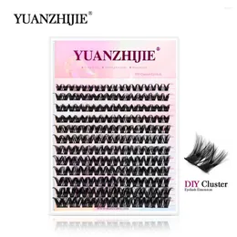 Накладные ресницы YUANZHIJIE Mix DIY кластеры для наращивания ресниц, сегментированный объем, натуральные индивидуальные пучки, принадлежности для макияжа