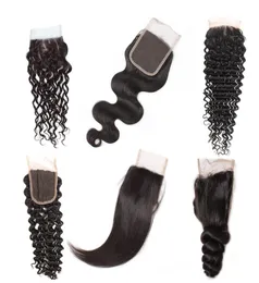 Ishow Mink Brazilian Hush Hair 44 Swiss Lace Closure Loose Deep Curly Peruvian Wave Wave Straight Part Third3357947