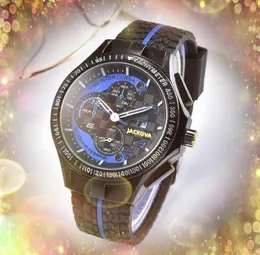 Men's Luxury Quartz Battery Super Bright Watch Automatic Date Hip Hop Iced Out Famous Sports Racing Car Clock All the Crime Rubber Strap Watches montre de luxe gifts