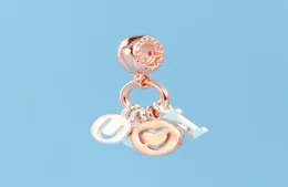 New temperament charm beads for 925 sterling silver plated rose gold elegant DIY beaded pendant small accessories with box9801388