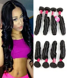 4 pacchi capelli vergini ricci primaverili brasiliani 10A fasci di tessuto brasiliano per capelli totalmente 400g zia Funmi capelli ricci rimbalzanti naturali Co9038991