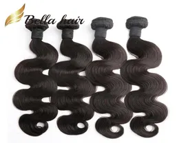 8a Brazylijskie dziewicze ludzkie włosy Weft Przedłużenie Weft Malezyjskie peruwiańskie indyjskie fala falowa falowa naturalna czarna 4pclot julienchina7316167