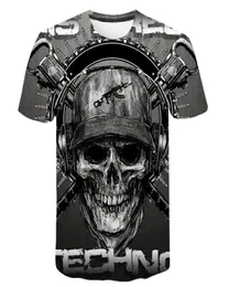 جمجمة T Shirt Men Healgeon Tshirt Punk Rock Tshirt Gun T Shirts 3D print tshirt tshirt intage men clothing tops summer plus 6xl7203707