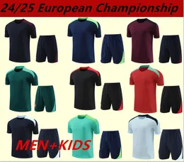 Englandes Sportswear Jersey 24 25 Brasilien Franska herrbarn Fotboll Sportkläder Set 24 25 Portugal German Shirt Boy Football Training Jersey Set Children's Set