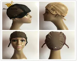 Dantel kapağı peruk full alace elle yapımı saç perukları siyah sarışın kahverengi wigcaps ile klipsli ayarlanabilir kayışlar5309608