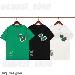 2024 Summer Paris Mens Therts Designer Tee Luxury Flocking Letter Tshirt T Shirt Classic Fashion Green Womens Short Short Tops''gg'g'xoy6