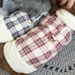 Abbigliamento per cani Vestiti per animali domestici Gilet colorato ed elegante con stampa scozzese per il clima caldo Cappotto invernale per gatti Abbigliamento carino e comodo