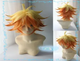 The Promised Neverland Emma peluca corta rubia mezcla de naranja8235677