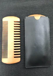 Pocket Wooden Beard Comb Double Sides Super Narrow Thick Wood Combs with bag Pente Madeira Lice Pet Hair Tool9867548