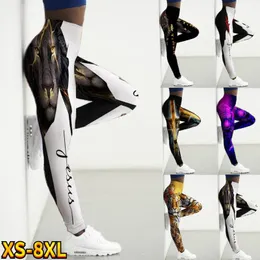 Capris Leggings Frauen Hohe Taille 3D Tiger Gedruckt Yoga Hosen Strumpfhosen Gym Kleidung Tiere Workout Leggings Fiess Leggins Damen Xs8xl