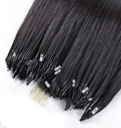 Den mest bekväma Remy Nano Ring Human Hair Extension Black Brown Blond Color 100s Micro Loop Pärlor 70G 80G 141885909