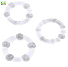 Co masculino cockrings esperma tempo atraso ejaculação 18 silicone pênis estimulação gspot massagem produtos eróticos bondage adu3718052