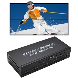 Connectors 4K 60Hz 2x2 HDMI Video Wall Controller 1x2 1x3 1x4 2x1 3x1 4x1 Video Wall Processor 4 Channel TV Stitching Box TV Splicer RS232