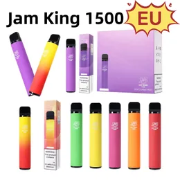 EU Stock Jam King 1500 vapes disposable puff bar Germany Warehouse 4.8ml 20mg 850mAh Battery disposable cigarette china lost mary iget bar