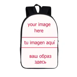 Personalizar o nome da imagem mochila mulheres homens sacos de viagem crianças sacos escolares meninos meninas mochila escolar crianças bookbag 240102