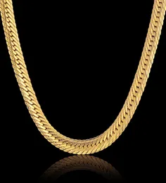 男性用のヴィンテージロングゴールドチェーンヒップホップチェーンネックレス8mmゴールドカラー厚い縁石ネックレスメン