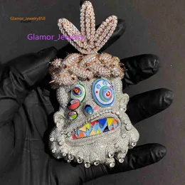 Gioielli di design CITTÀ Gioielli Hiphop Avatar Savage Tribe Argento sterling 925 completamente ghiacciato VVS Pendenti con moissaniteMoissanite con diamanti