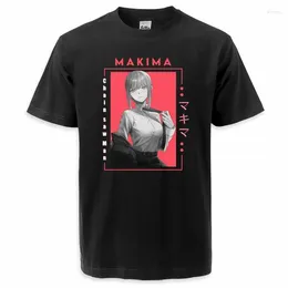 Magliette da uomo Makima Anime T-shirt Chainsaw Man Stampa Grafica Oversize da uomo Manica corta Tee Donna Top Estate Streetwear Abbigliamento casual