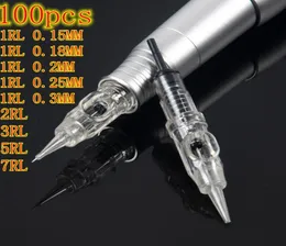 Tattoo Needle 1rl يمكن التخلص من التخلص من تعقيم إبر خرطوشة المكياج الدائمة للشفاء الحاجب شفة agulha سهلة النقر CX2008089291678