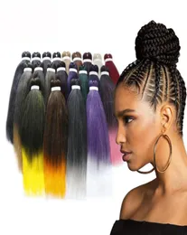 20 Zoll 5 Packungen Verkauf Flechten Haar Ombre Farben Jumbo geflochtenes Haar Weben synthetisches einfaches Flechten Haar1B5321061