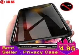 Privacy Magnetic Case لـ iPhone XS XR X 6 7 8 Plus SE 11 Pro Max Magnet Metal Glass Cover 360 Protective2374936