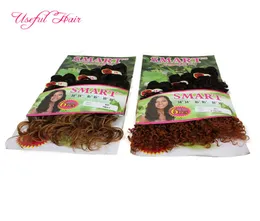 kinky curly 6pcslot Synthetic Seft Hair Ombre Brownpurple Burgundy Color Bundles Haircrochet Haircrochet exte8058019