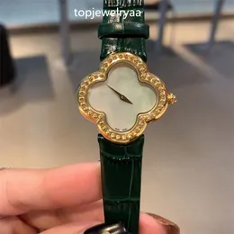 Reloj de trébol de cuatro hojas Diseñador Reloj automático de cuarzo de alta calidad Reloj para mujer Tamaño 34 mm Reloj para mujer Pulsera de metal y cuero Estilo especial