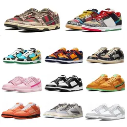 2024 Sneakers Shoes Trainers Mens SB Dunks Low Born X Rened Low Casual Shoes Freddy Krueger Bear Lås upp ditt utrymme April Skateboards Mens Women Trainers Sneakers