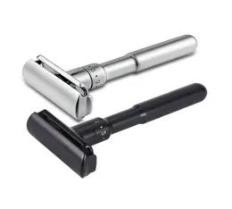 Full Zink Alloy Safety Razor for Men Justerbara 16 filer Stäng rakning Klassiska dubbla kanter Rakkniv 1 Hållare 5 Blades4275651