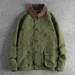 Men's Jackets 2024 Classic Jacket Lapel Functional Outdoor Army Green Trend Youth Work Outerwear 637