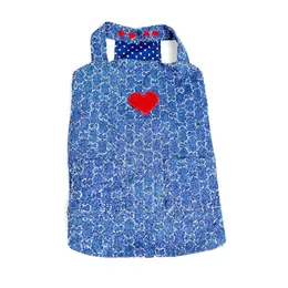 Projektant Summer Dog Blue spódnica kot miłosny wzór klasyczny litera logo dżinsowa spódnica ins fadou schnauzer Teddy cienki ubranie zwierząt domowych