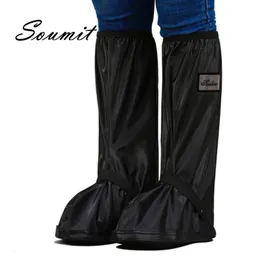 Soumit Capa de sapato de chuva à prova d'água para motocicleta Ciclismo Bicicleta Homens Mulheres Reutilizáveis Bota Overshoes Botas Protetor de sapatos Capas 240102