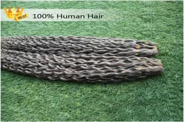 Gri saç uzantıları örgü bükünlü kıvırcık insan saç demetleri 2pcslot gümüş insan saçı uzantıları drawuble çizme1220003