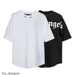 Designer palmvinklar t shirt lyx varumärke klädskjortor bokstäver ren bomull kort ärm vår sommartider män kvinnor tees svart/vit s-xl 00''gg''l47