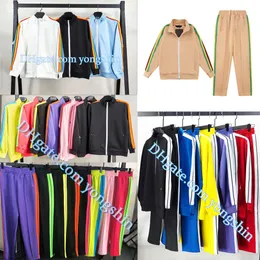 Mens Designer Sweatshirts Hoodies Suit Sports zip Top+Pant Stripe Design مريحة سراويل سراويل غير رسمية متعددة الألوان مطابقة