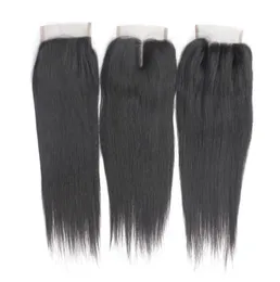 Todo 10 pçslote 3 parte fechamentos de renda virgem cabelo humano brasileiro 1b 130 44 polegada remy em linha reta renda suíça fechamentos superiores s9500438