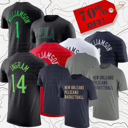 Männer Frauen Marke Fans Basketball Shirts 1 Zion Williamson 3 McCollum 14 Brandon Ingrams Tops T-Shirts Erwachsene Dame Sport Kurzarm T-Shirt American Street Casual Kleidung