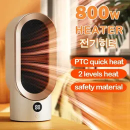 Hemvärmare Portable Heater Electric Fan Heater Mini Radiator Desktop Warmer Machine för vinter PTC keramisk uppvärmning för hemmet sovrumskontor J240102