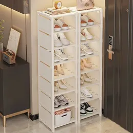 Organizador de sapatos de múltiplas camadas, rack com economia de espaço, porta de entrada de canto de parede diy, armazenamento ajustável de armário 240102