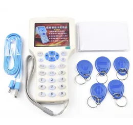 Super Handheld RFID NFC CORT COUDER CZYTER KLONER Z SKRETOR5PCS 125KHz Wisły Tag5PCS 1356 MHz UID Zmienny Card3904462