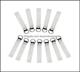 Porte-clés Accessoires de mode Blanc Blanc Néoprène Bracelet Bracelet de lanière pour l'impression par sublimation Cool Key Fob Main Poignet Dr8525346
